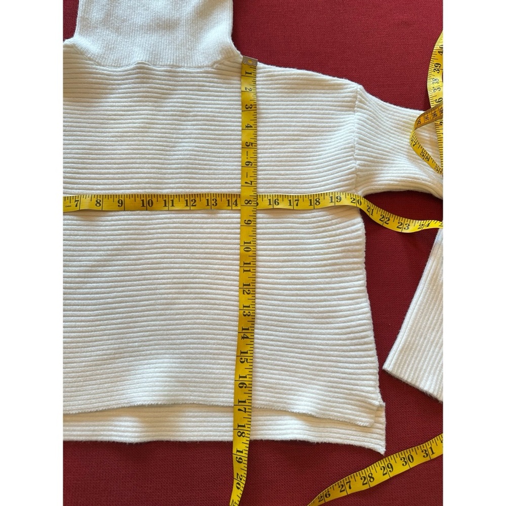 Zara Ivory Ribbed Turtleneck Sweater, NWT, S - Picture 11 of 13
